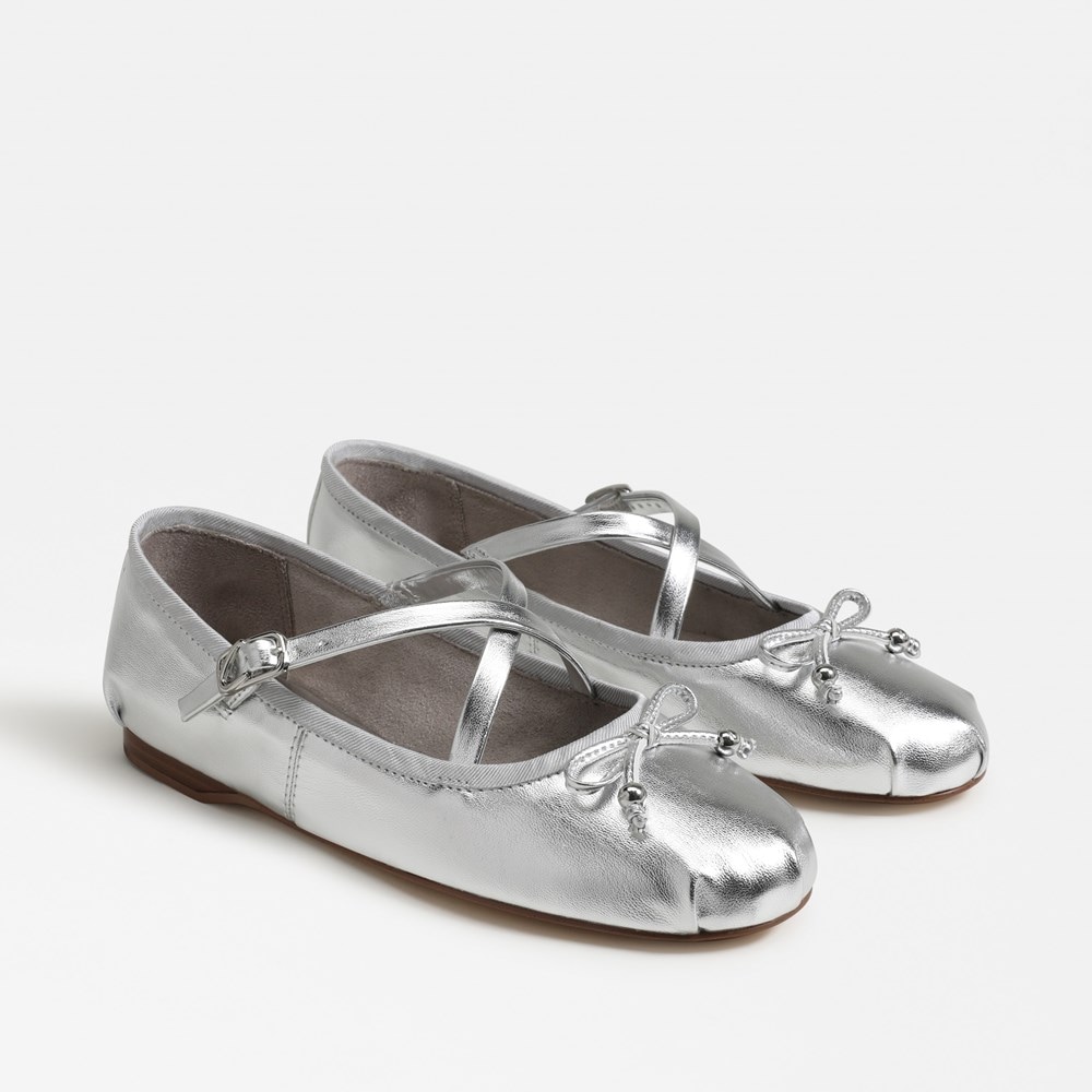 Sam edelman silver ballet flats online