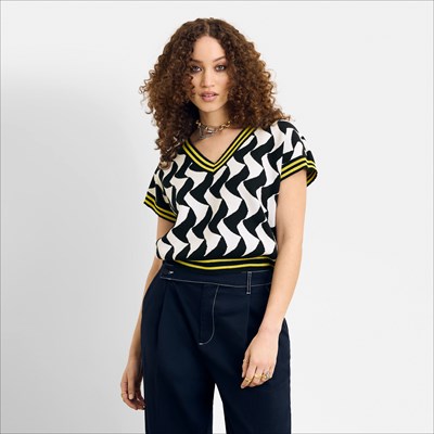 Circus NY Caelap Off The Shoulder Cotton Crop Top in Anthracite